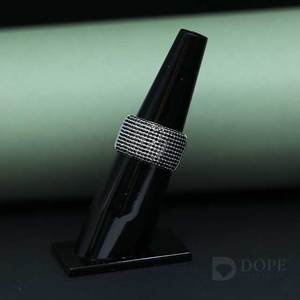 Bague tendance en acier inoxydable avec diamant Moissanite certifié IGI, création de laboratoire, design unisexe, plaqué or 14 carats, pour les fêtes et le quotidien - Product Image 1