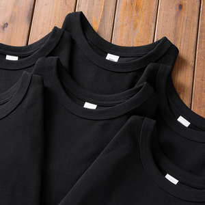 Camisetas extragrandes de cuello redondo lisas de peso pesado de verano de alta calidad, Camiseta de algodón 100% en blanco personalizada para hombres - Product Image 6