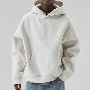 500 Gsm Sudadera con capucha de peso pesado en blanco Personalizada de alta calidad Loose Fit Unisex Essentials Sudaderas con capucha de gran tamaño para hombres - Product Image 1