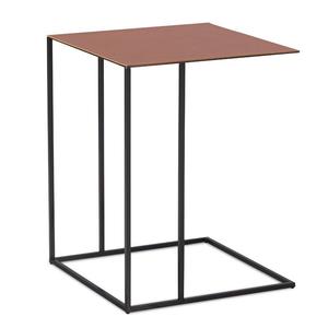 Modern Iron <b>Side</b> C Shaped <b>Table</b> <b>Square</b> Top Handmade With Gold Finishing for Living Room and Bedroom Furniture - Product Image 1