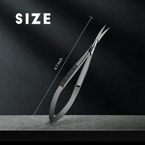 Ciseaux micro-spring de qualité supérieure, finition mate, manche imprimé, pour usage oculaire, ciseaux chirurgicaux ophtalmiques, lame micro-affûtée - Product Image 5