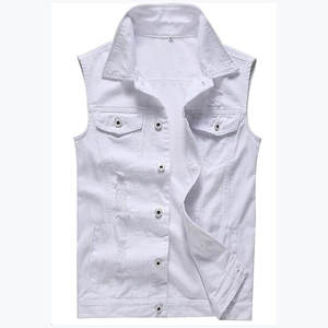 Nuevo Chaleco Vaquero de Diseño para Hombre, Estilo Casual, Secado Rápido, 100% Algodón, Transpirable, Personalizable, Chaleco Vaquero de Moda para Hombre - Product Image 1