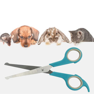 Tijeras de Aseo para mascotas con mango de plástico azul y blanco, uso de belleza, 17,5 cm, Chi, comprar tijeras para el pelo de perro con logotipo - Product Image 5