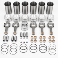 Kit de Reparación de Motor 6RB1 4HK1 6HK1 4M50 J08E C27 con Anillos de Pistón y Revestimiento de Cilindro para Excavadora Isuzu Mitsubishi Hino