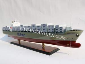 Gia Nhien Fabricant Approbation Conception Personnalisée Navire Commercial MATSON DANIEL K. MODÈLE DE BATEAU EN BOIS INOUYE _ ARTISANAT EN BOIS - Product Image 2