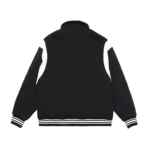 Vestes en cuir en gros 2025, logo personnalisé, veste en PU pour homme, coupe ajustée, col montant, logo sur le devant, veste bomber rembourrée pour homme - Product Image 2