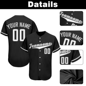 Custom Sublimated Baseball Jersey 100% Polyester V-neck Hot Sale Breathable Sportswear China Factory Plus Size for Adults Custom - Product Image 5