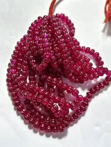 Las mejores cuentas de cadena sueltas de corindón rubí de 7mm piedra de calabaza 1369ct para la fabricación de joyas-Precio al por mayor - Product Image 2