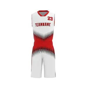 Groothandelbasketbal üniforma decorontwerp logo op maat omkeerbare basketbal jersey sportkleding