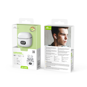 HOME Digitalome-Auriculares inalámbricos TWS con Bluetooth, auriculares intrauditivos con micrófono, color blanco, para teléfono móvil, deportivos - Product Image 2