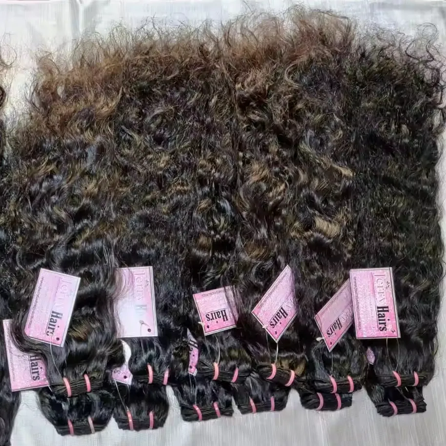 Losse Golf Onbewerkte Ruwe Indiase Tempel Haarverlenging/100% Natuurlijke Indiase Mensenhaar Groothandel Uit India
