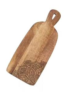 เขียงไม้หนา ลายสลักเลเซอร์  แบบธรรมชาติ - Product Image 1