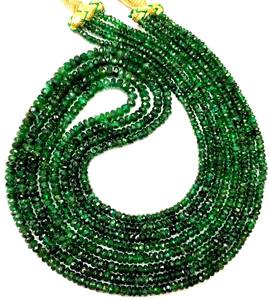 Perles de rondelle à facettes émeraude verte naturelle perles de pierres précieuses émeraude véritable collier d'émeraude cadeau pour l'occasion collier de femmes - Product Image 5