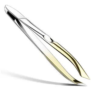 Tweezers Professional Precision Eyebrow Tweezers For Women And Men Stainless Steel Slanted Hair Removal Tweezers A-gold Plucker