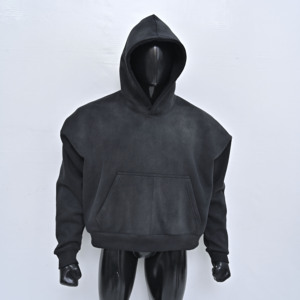 High Quality Thick Blank Plain Heavyweight Oversized Hoodies No <b>String</b> Unisex Plus Size acid wash Men Hoodies sweatshirts - Product Image 1