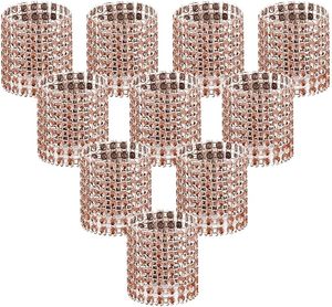 <b>Plastic</b> Metal Farmhouse Boho Napkin Rings With Wooden <b>Beads</b> and <b>Plastic</b> Add a Stylish Touch to Your Dining Table - Product Image 1