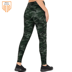 Women's High Waist Quick Dry Gym <b>Leggings</b> Custom Made Camouflage Printing Yoga Compression Pants <b>Knitted</b> Fabric - Product Image 2