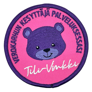 Tissu sergé avec patchs brodés pour sororité à fixation Velcro, tissu sergé avec décoration en dentelle, matériau en résine plastique - Product Image 3