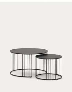 Table d'appoint ronde en fil de fer noir moderne de luxe Mobilier de salon au design traditionnel pour la maison et l'hôtel Tables basses - Product Image 5