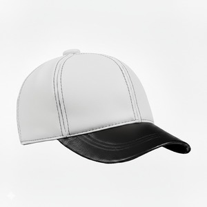 Casquettes en cuir de chèvre véritable 100% nouveau design, couleur blanc et noir, légères, pour unisexe. - Product Image 3