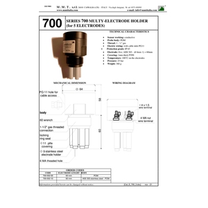 700มัลติโพรบสแตนเลส INOX 1-1/2 "เครื่องมือวัดระดับการเชื่อมต่อสำหรับการวัดระดับความแม่นยำ - Product Image 5