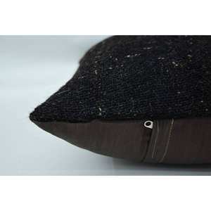 Elegante Alfombra tejida Kantha de 16x24 pulgadas, almohada de lana negra, patrón Vintage, cojín decorativo suave coreano Oriental de lujo para la vida - Product Image 4