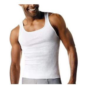 2025 camiseta sin mangas con estampado personalizado de alta calidad para hombre gimnasio Fitness Streetwear sin mangas Muscle Fit 100% algodón acanalado camiseta sin mangas para hombres - Product Image 6