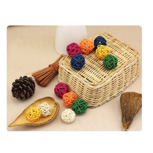 Bola de ratán de Vietnam 100%, ratán natural, Bola de ratán hecha a mano para adornos de árboles, Bellota de ratán, calcetín y decoración de la casa - Product Image 4