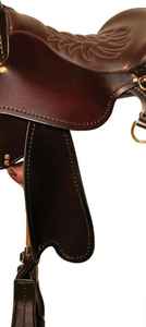 Le dernier arbre en bois de selle de cheval occidental portatif d'équitation avec le matériel en cuir pour des cavaliers - Product Image 2