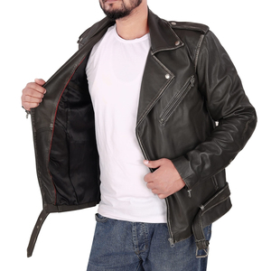 Dikson deportes hombres moda 100% chaquetas de cuero de alta calidad más Popular nueva moda superventas hombres chaqueta de cuero para hombres - Product Image 4