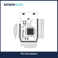 MinewSemi nRF52832 Nordic Zigbee, el Mejor Transmisor Bluetooth 5, Módulo Mesh Ble MS50SFB2 con Certificación KC para Conexión Inalámbrica