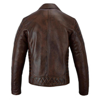 Veste en cuir pour hommes Couleur unie de haute qualité Bon marché Prix Bas quantité minimale de commande Vestes en cuir pour adultes