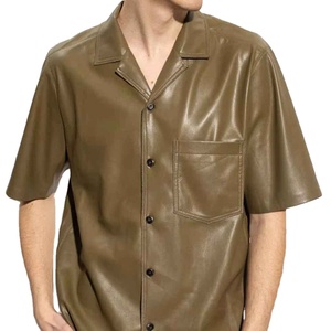 เสื้อเชิ้ตผู้ชายใหม่ผ้าสแปนเด็กซ์/ ผ้าฝ้าย/เยื่อไม้ไผ่ไฟเบอร์กระดุมเม็ดเดียวลำลองสไตล์ซาฟารีสำหรับฤดูใบไม้ร่วง - Product Image 1