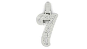 Collar con Colgante de Letra 7 de Moissanita Directo de Fábrica, Joyería Hip Hop para Uso Diario - Product Image 1