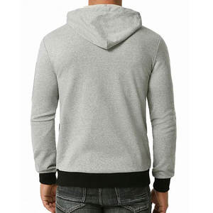 Sweat-shirt à capuche en molleton pour homme, coupe classique, 100% coton, logo brodé personnalisé, coupe régulière, coupe-vent, respirant, OEM - Product Image 2
