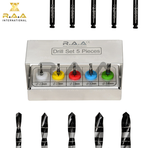 R.A.A. INTERNATIONAL Kit de Fresas para Implantes Dentales con Irrigación Externa, Set de 5 Piezas, Soporte, Logotipo Personalizado, Modelo RAA-118 CE - Product Image 3