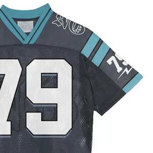 Camiseta de fútbol Hip Hop de gran tamaño de alta calidad para hombres, ropa deportiva de equipo personalizada, uniforme, camiseta de malla impresa corta, sublimación - Product Image 4