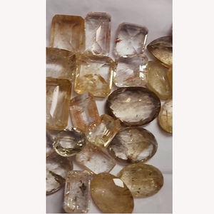 รูไทล์สีทองธรรมชาติสีแดงทอง26ชิ้นควอตซ์13มม. ถึง23มม. รูปไข่รูปแปดเหลี่ยม373 CTS ล็อต iroc ขายพลอยตัดเรา $97ชิ้น - Product Image 1