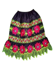 Falda de algodón bordada con flores para mujer, ropa de fiesta de verano informal estampada para playa y calle, Falda bordada al por mayor - Product Image 3