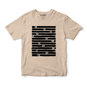 เสื้อยืดเจอร์ซีย์ปาเลสไตน์ผ้าฝ้าย 100% - ระบายอากาศได้ดี ดีไซน์เรียบง่ายสำหรับพิมพ์ลาย - Product Image 2