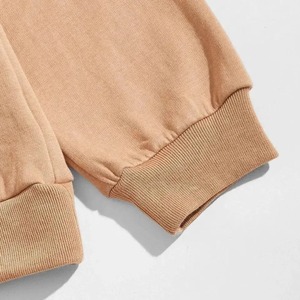 Sudadera con capucha unisex de cuello redondo con sublimación de lana de poliéster grueso con logotipo personalizado, chándales transpirables de invierno de talla grande para hombre - Product Image 6