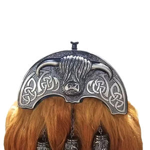 กระเป๋าสปอร์ตทำด้วยมือทำจากหนังแบบดั้งเดิมสำหรับผู้ชายกระโปรงทรงสก็อตทรงไฮแลนด์เครื่องประดับสำหรับใส่ออกงานทางการ - Product Image 4