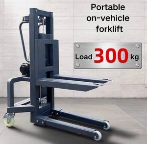 Mini chariot élévateur électrique détachable pour camion, compact, avec mât à deux étages et déplaceur latéral hydraulique pour la manutention des marchandises - Product Image 3
