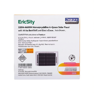 Panneau solaire monocristallin EricSity 335W-460W de qualité A avec feuille arrière blanche et couvercle avant en verre - Product Image 2
