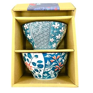 Japanese Style Ceramic Floral Bowls Perfect for serving rice noodles soup or snacks your dining <b>table</b> - Product Image 3