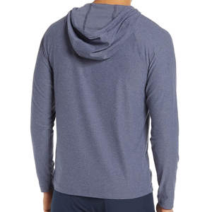 Sweat à capuche personnalisé pour homme, bleu ardoise, léger, respirant, vêtements de sport, vente en gros d'usine, faible MOQ, en vrac - Product Image 3