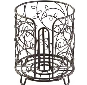 Latest Flower Design Iron Wire Paper Holder Handmade Napkin Dispenser with Circular Base <b>for</b> Kitchen <b>Bathroom</b> - Product Image 1