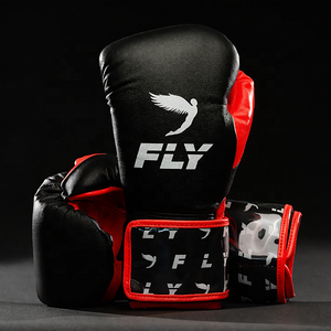 Personalized Logo Fly Blue/Black Customized Boxing Sparring Gloves <b>Strap</b> Closure Muay Thai Martial Arts Kickboxing Gloves - Product Image 6