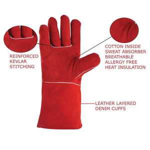 Guantes de Soldadura de Cuero Cómodos y de Alta Calidad, con Pantalla Táctil, que Brillan en la Oscuridad, Todos los Tamaños, Estilo Clásico para Uso Diario, Casual y al Aire Libre - Product Image 3