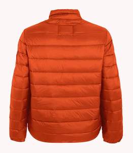 Doudoune d'hiver décontractée pour hommes avec logo personnalisé noir-bleu manteaux de duvet imperméables surdimensionnés légers avec fermeture à glissière chaude - Product Image 2